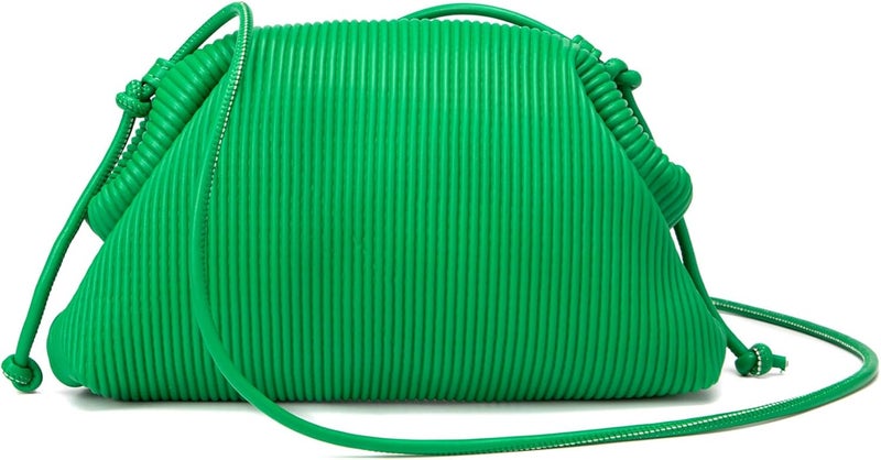 KingTo Store Clutch Purses for Women, Soft Cloud Bag Fashion Dumpling with Ruched Pouch Handbag for Crossbody Shoulder - Image 1